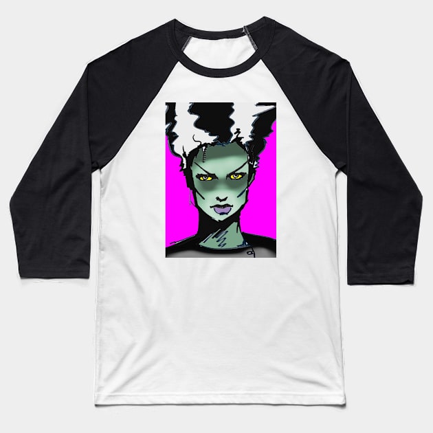 Bride of Frankenstein 2020 Baseball T-Shirt by LupiJr